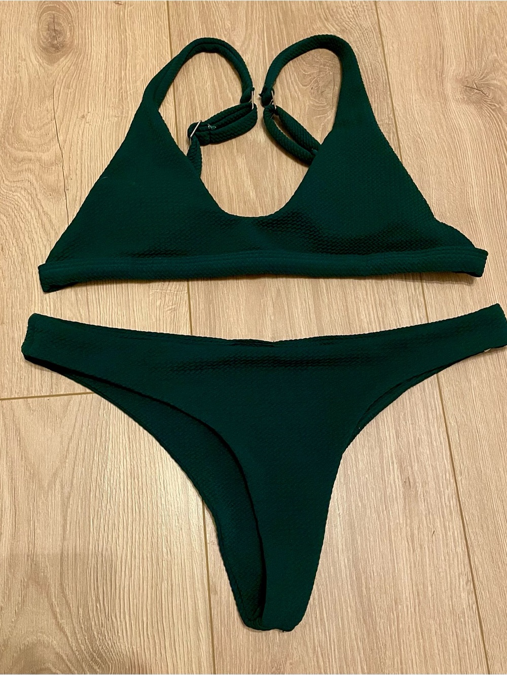 5 Bikini Set Bundle — Green, Floral, Orange Accents - Picture 8 of 9